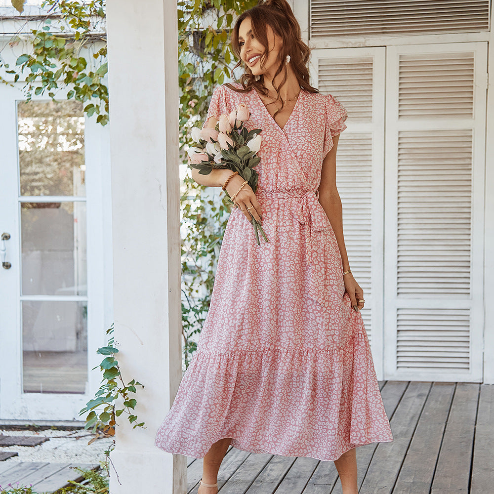 Robe Sexy et élégante d&#039;Amazonie européenne et américaine, jupe de vacances imprimée décontractée, printemps et été 2022