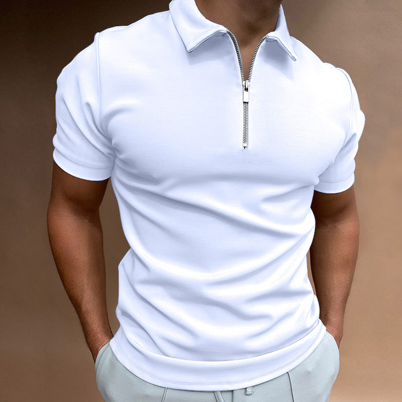 Men&amp;#039;s Polo Shirt Solid Color Short-sleeved