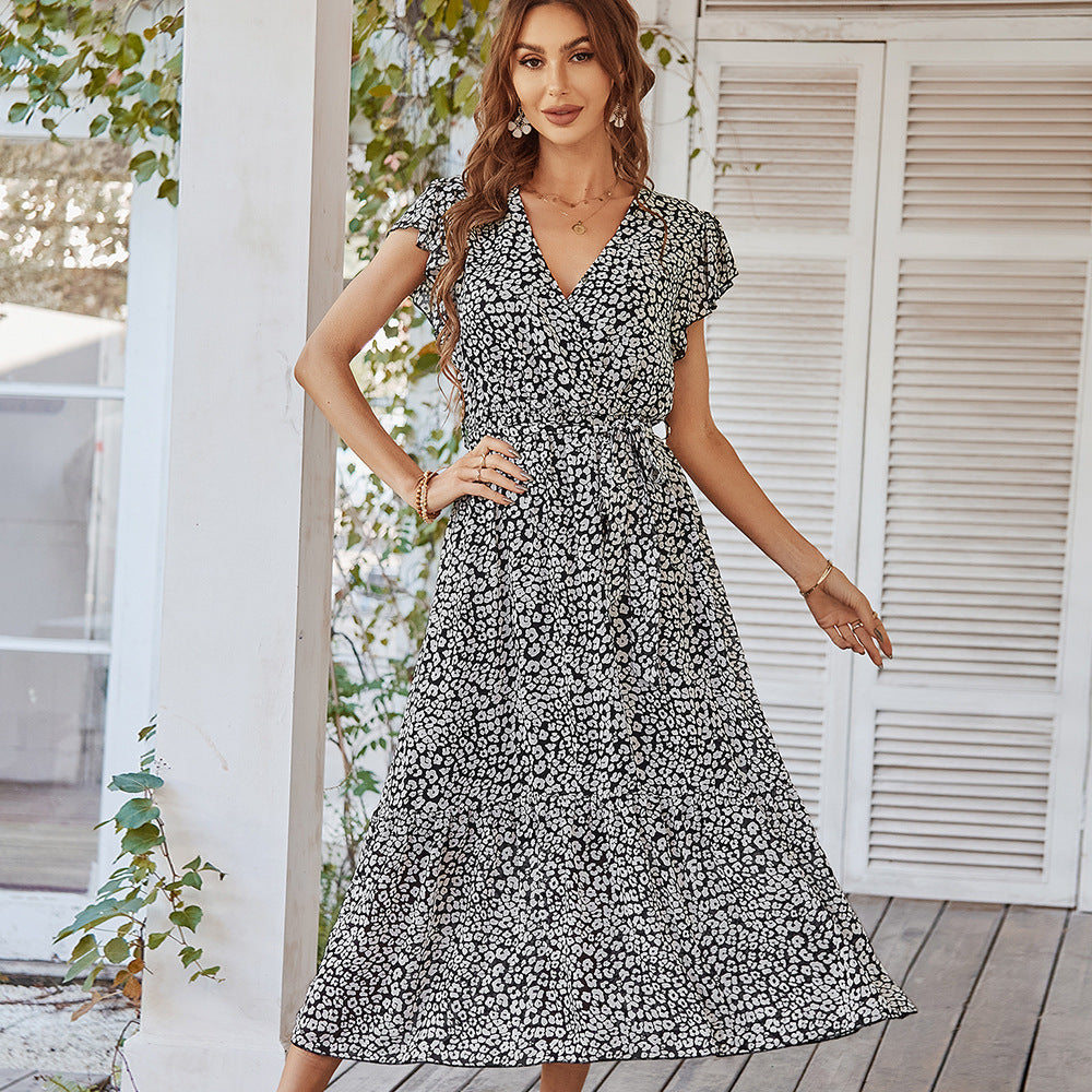Robe Sexy et élégante d&#039;Amazonie européenne et américaine, jupe de vacances imprimée décontractée, printemps et été 2022