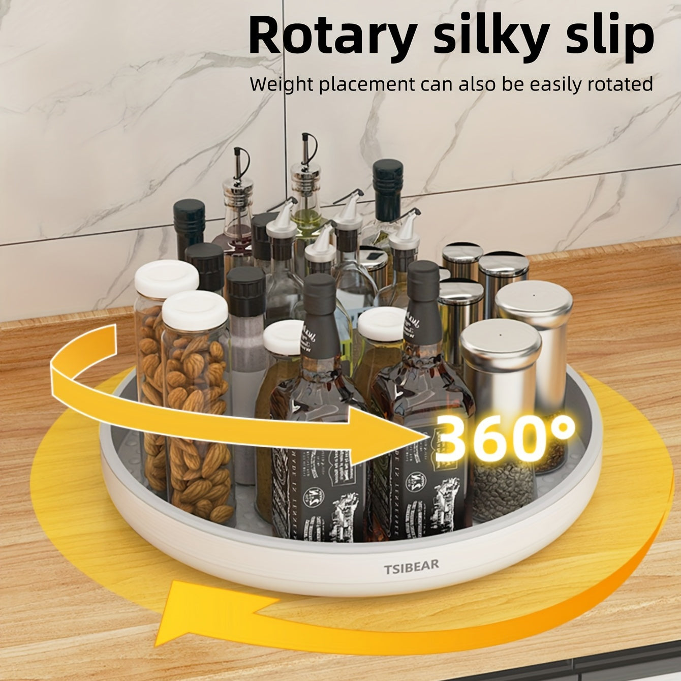 Organisateur de cuisine rotatif à 360° Livraison 15 à 21 jours