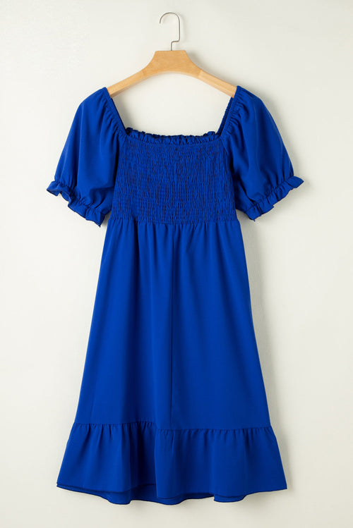 Mini-robe grande taille bleu foncé