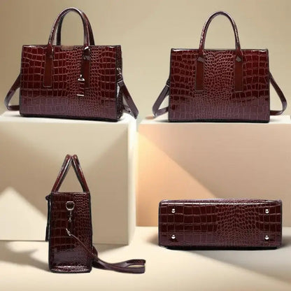 Sac à main pour femme imprimé crocodile