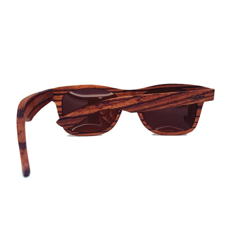 Lunettes de soleil polarisées à monture intégrale Zebrawood