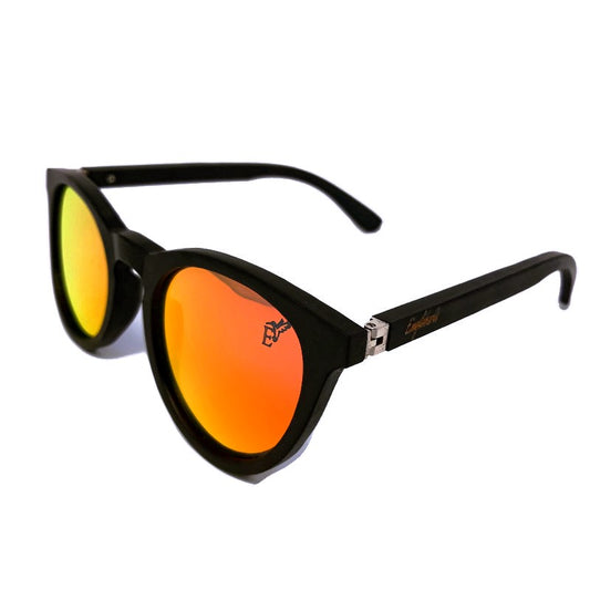 Lunettes de soleil polarisées avec monture complète en bambou noir