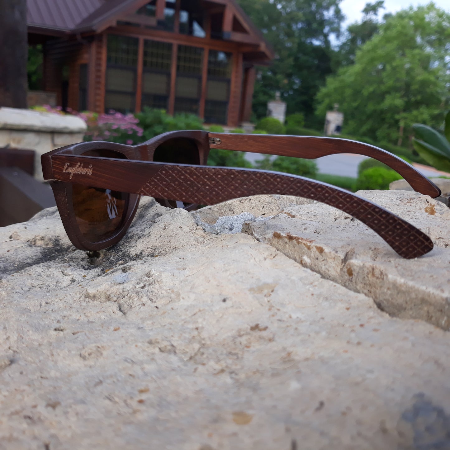 Lunettes de soleil en bois Sienna, verres polarisés