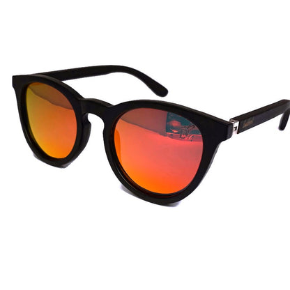 Lunettes de soleil polarisées avec monture complète en bambou noir