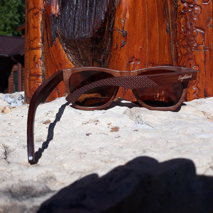 Lunettes de soleil en bois Sienna, verres polarisés