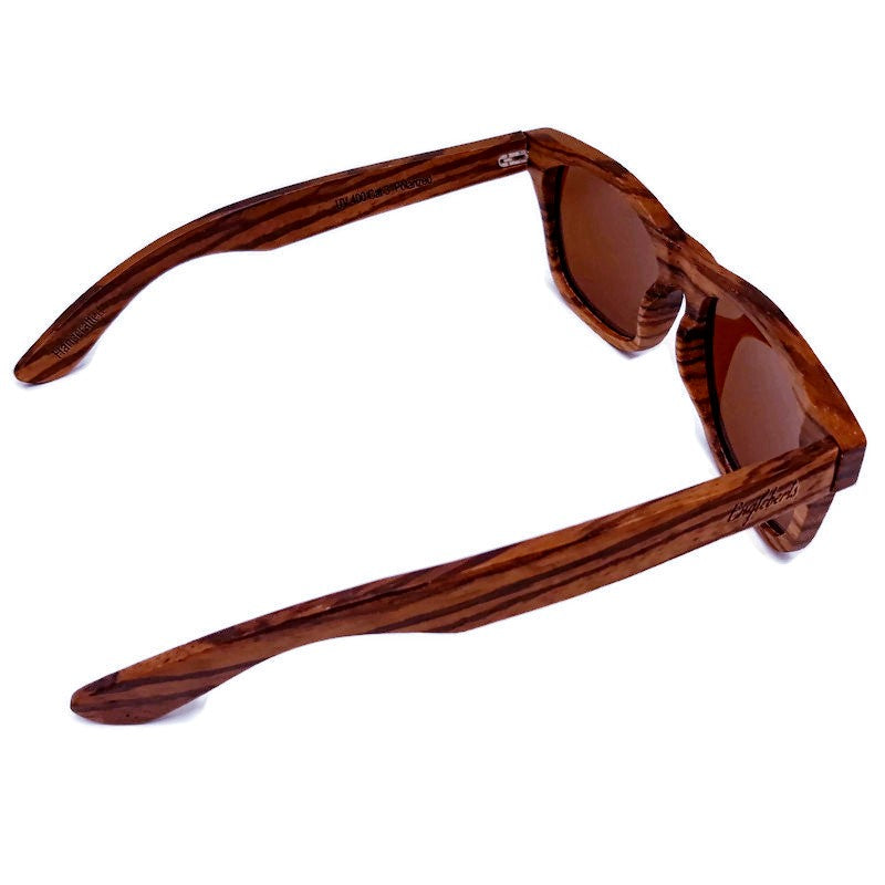 Lunettes de soleil polarisées à monture intégrale Zebrawood