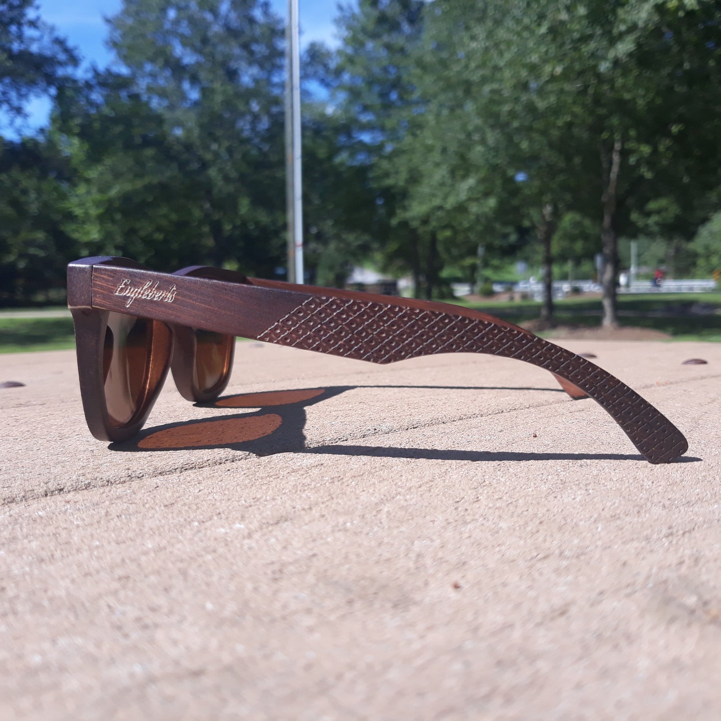 Lunettes de soleil en bois Sienna, verres polarisés